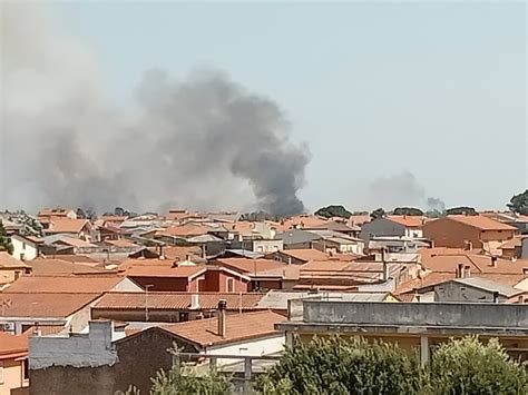 incendio san gavino|Incendio a San Gavino, le immagini dal drone